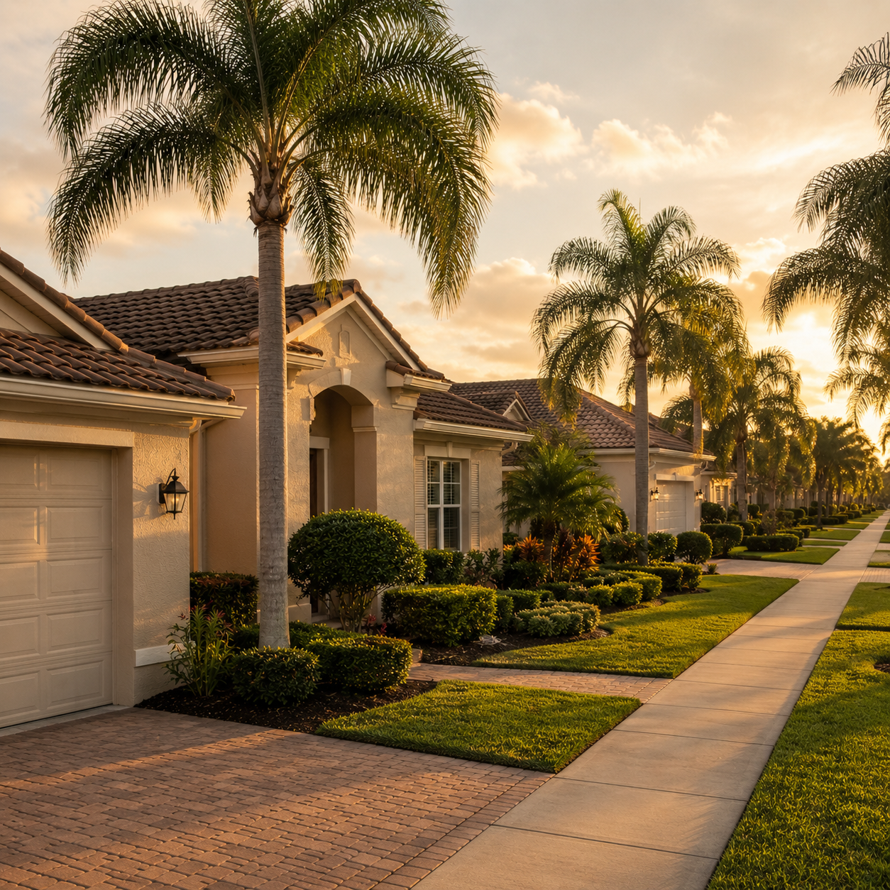 suburban homes in florida on a sunny day