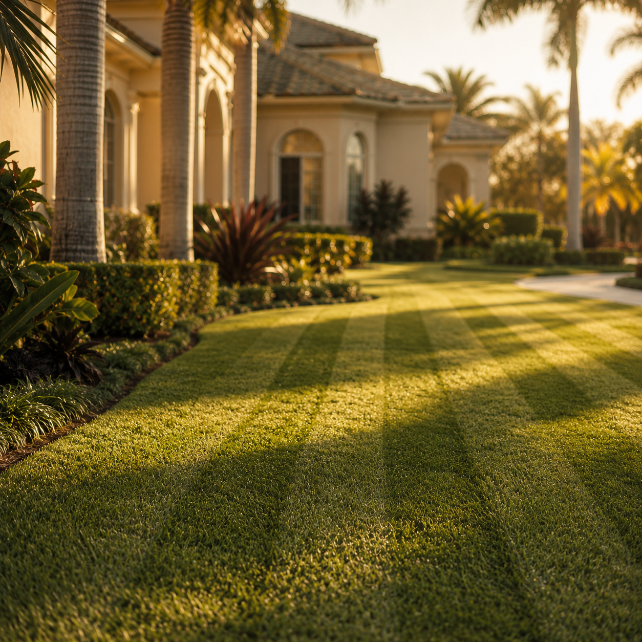 Fresh cut lawn